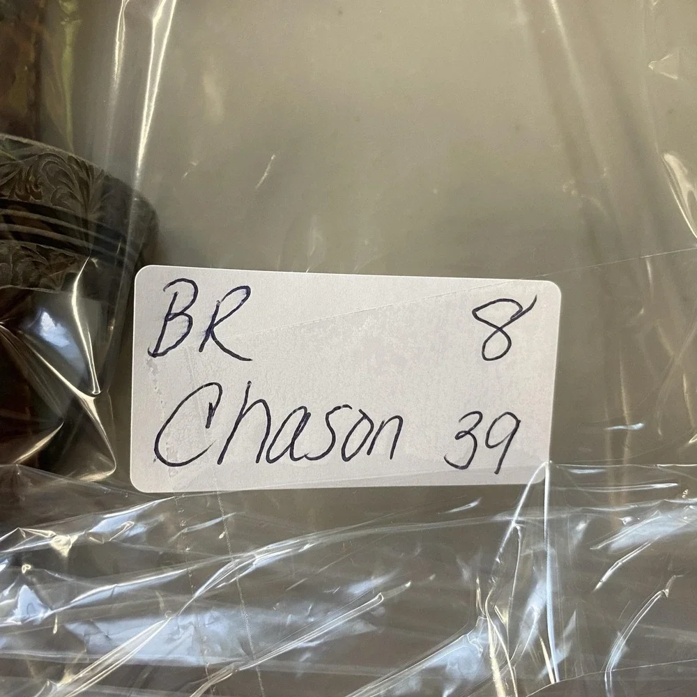 VTG Chacon Sterling Silver Genuine Lizard Belt Brown Mens 39 Fits 38 39 40 41 42